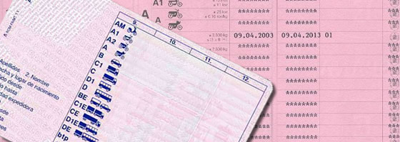 Permisos y carnet de conducir españoles